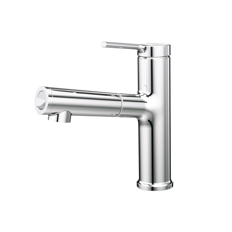 Vòi lavabo nóng lạnh dây rút